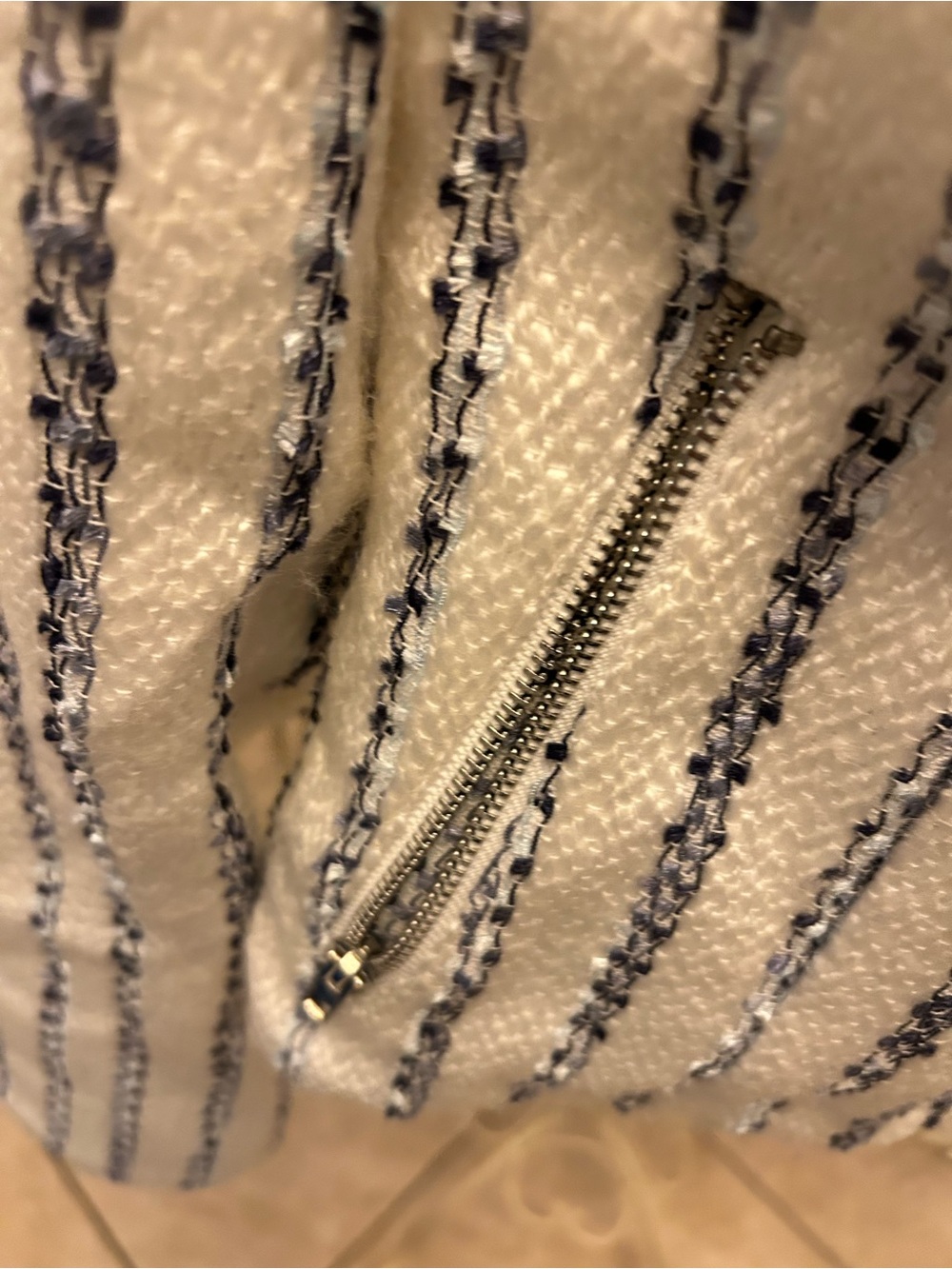 Lucy Paris Cream and Navy Striped Blazer Jacket